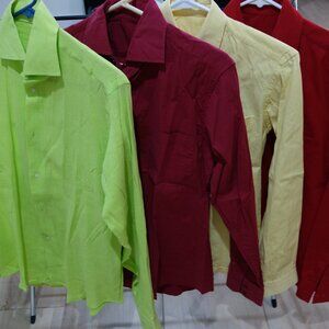 Two Beautiful 4 Small Size Shirts:  Green, Yellow, Red, Maroon